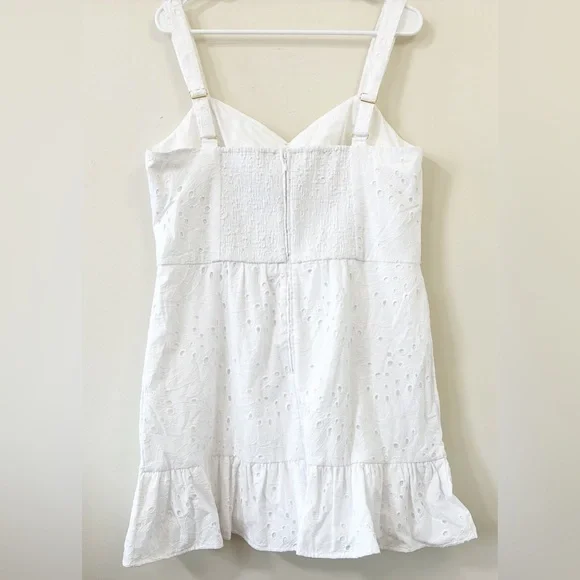 New Lilly Pulitzer Rocko Eyelet Romper Resort White Tropical Leaf Eyelet Size 14 - Picture 8 of 12